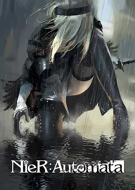 NieR Automata in the Rain