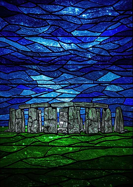 Stonehenge Stained Glass Art