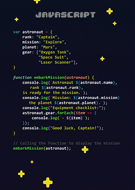 JavaScript Astronaut Mission Code