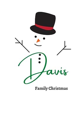 Davis Family Christmas Snowman
