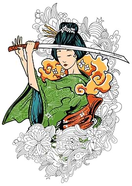 Geisha with Katana