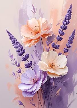 Lavender and Poppies