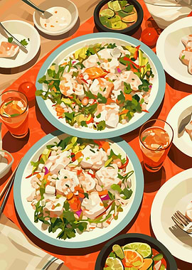 Colorful Ceviche Feast