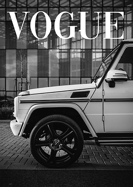 Vogue Car Black and White