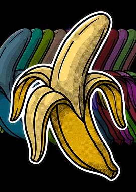 Pop Art Banana Illustration
