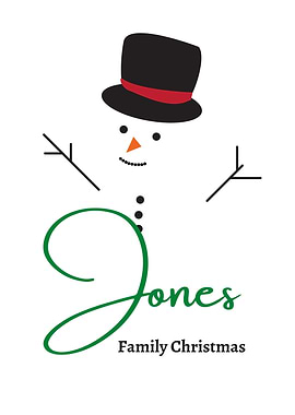Snowman Family Christmas Card