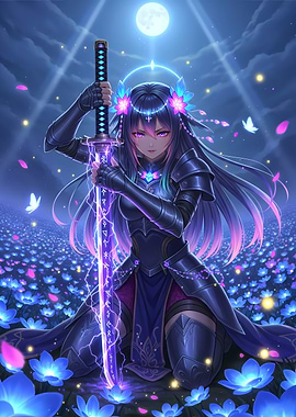 Anime Girl with Sword