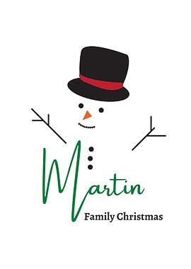 Martin Family Christmas Snowman