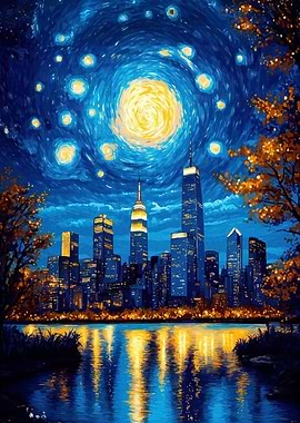 New York City Starry Night