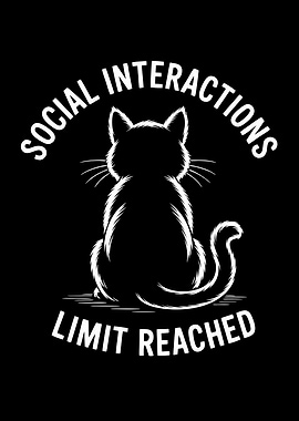 Social Interactions Limit Reached Introvert Cat