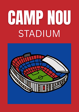 Camp Nou Stadium Illustration
