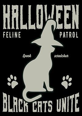 Halloween Feline Patrol Black Cats Unite