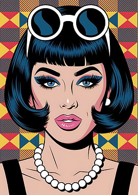 Pop Art Woman with Sunglasses