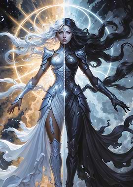 Yin and Yang Warrior Woman