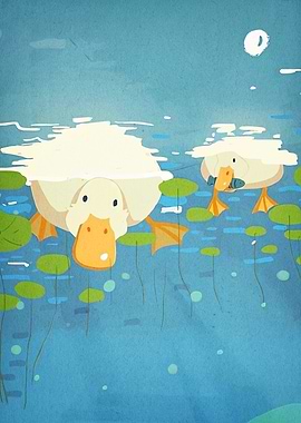 Ducks in Pond Animal