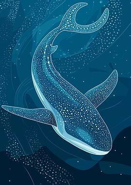 Whale Shark in Deep Blue Sea