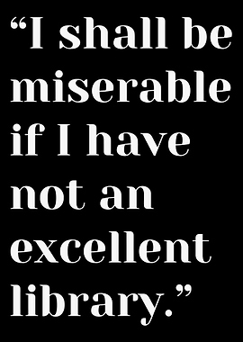 Excellent Library Quote on Black