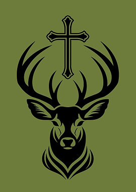 Deer and Cross Emblem