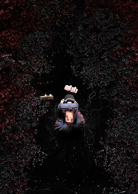 Dark Abstract Figure in Nature