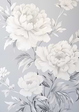 Elegant White Peonies