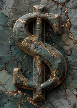 Marble Dollar Sign