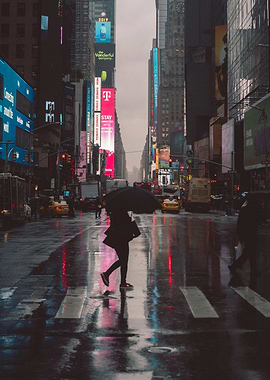 Rainy Day in Times Square