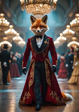 Fox in Formal Wear at Ball