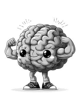 Cartoon Brain with Muscles