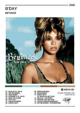 Beyonce B'Day Album Cover Art