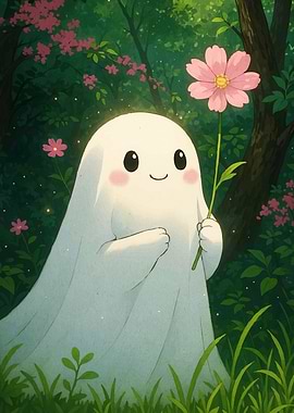 Cute Ghost Flower Forest