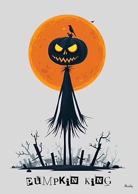 Pumpkin King — Spooky Halloween Art