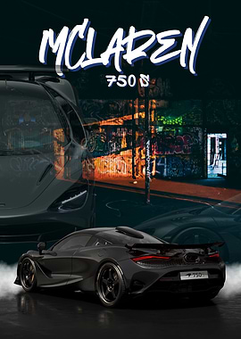 McLaren 750S Car Poster