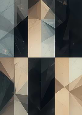 Abstract Geometric Pattern in Neutral Tones