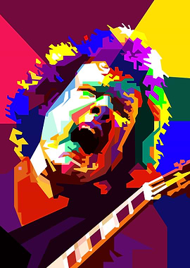 Blues Singer Guitarist Musician Pop Art