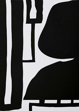 Abstract Black and White Composition