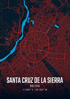 Santa Cruz de la Sierra City Map
