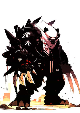 Cyberpunk Panda Warrior