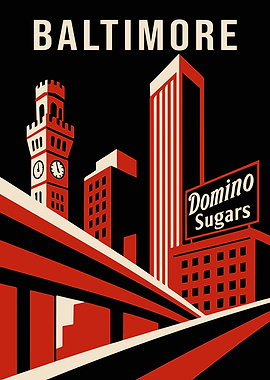 Baltimore Vintage Travel Poster