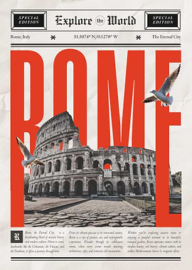 Rome Travel Poster