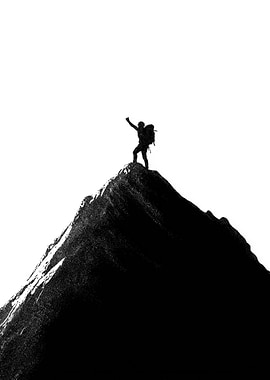 Mountain Climber Silhouette