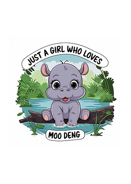 Just a Girl Who Loves Moo Deng