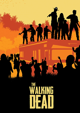 The Walking Dead Silhouette Poster