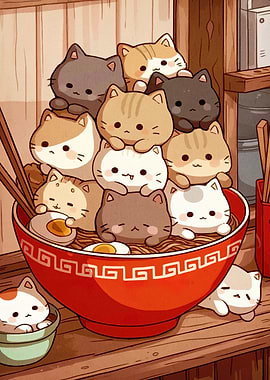 Bowl of Cats Ramen