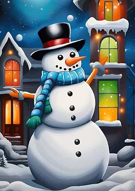 Festive Snowman Winter