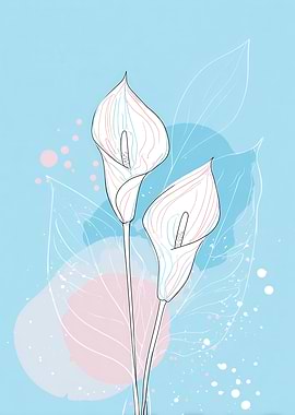 Elegant Calla Lily Floral Art