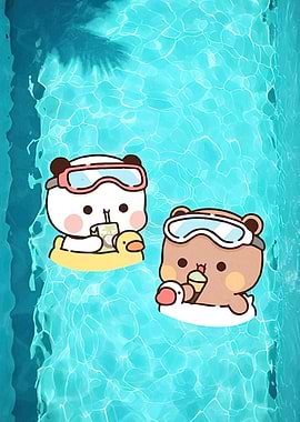 Cute Bears Swimming Pool