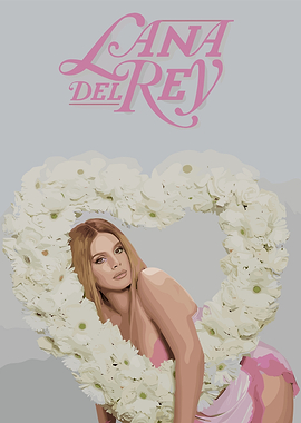 Lana Del Rey Floral Heart