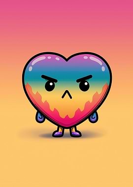 Angry Rainbow Heart