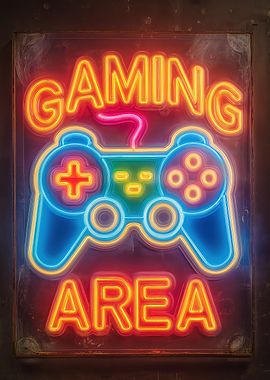 Gaming Area Neon Sign