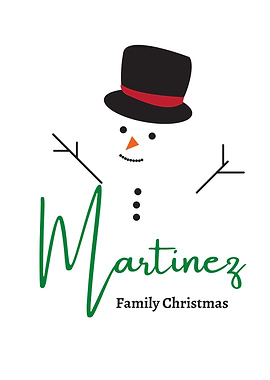 Martinez Family Christmas Snowman